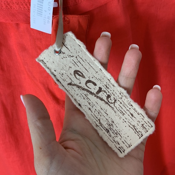 ☀️ New with tags ECRU salmon coloured linen capri - Picture 5 of 8